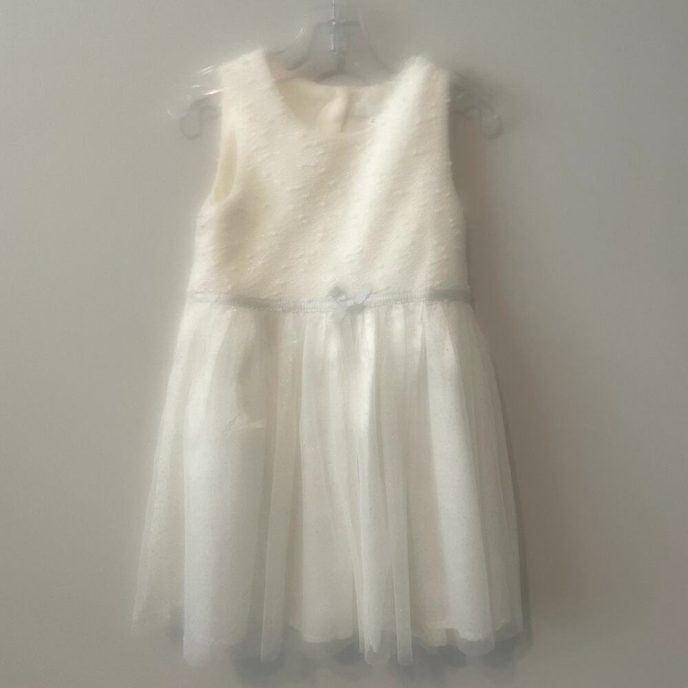 Christmas Holiday Sparkle Tulle Dress with Matching Coat Sz 4T - Picture 3 of 13